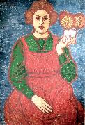 Jozsef Rippl-Ronai Anella is Holding Flowers oil painting